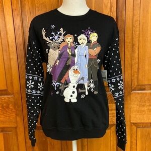 Disney Frozen II Light-Up Cotton/Polyester Sweatshirt Black Soot S (3-5) NWT